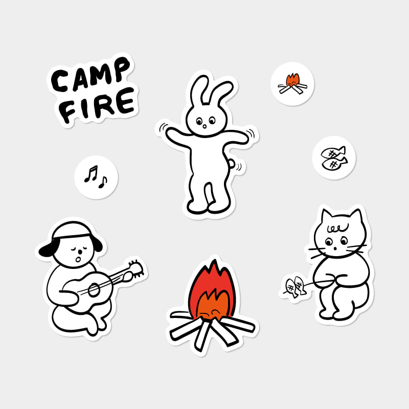 [sticker] Camp Fire